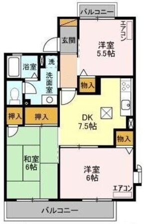 クラウン南流山の物件間取画像